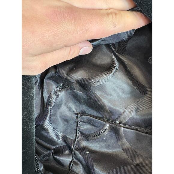 Seqouia Suede Hobo Shoulder Bag Knotted Leather Strap Minimalist Purse 90s Y2K - Picture 4 of 8